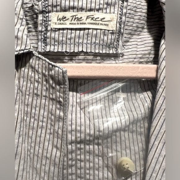 Free People Striped Button-Up Blouse - Picture 3 of 9